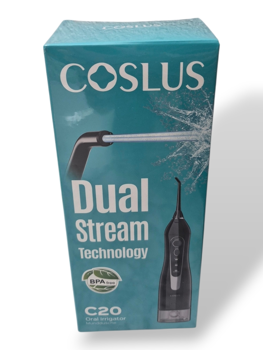 Coslus Rechargable Dual Stream C20 Oral Irrigator - Black